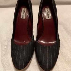 Pinstripe heels